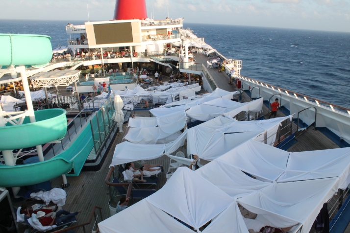 All of this was cleaned up before the Coast Guard came on board to "save face" If you saw CNN you know that the deck looked very clean and spacious.